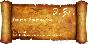 Deuts Zsuzsanna névjegykártya