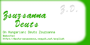zsuzsanna deuts business card